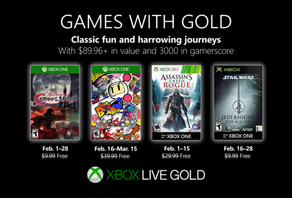 ألعاب GAMES WITH GOLD المجانية لشهر فبراير