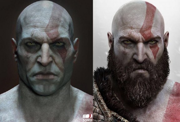 وجه Kratos بلا لحية مرعب جدا